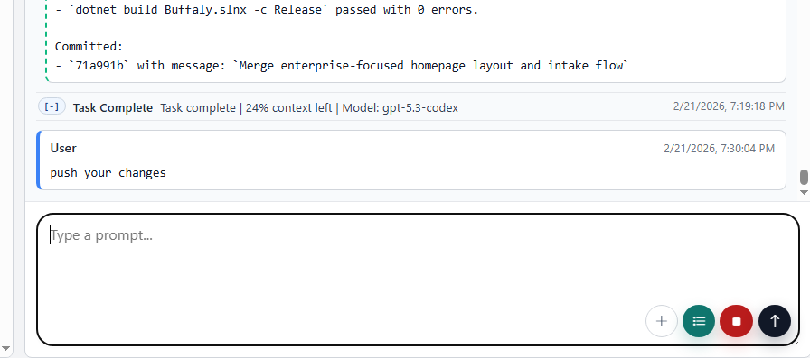 Prompt composer with natural text input and controls